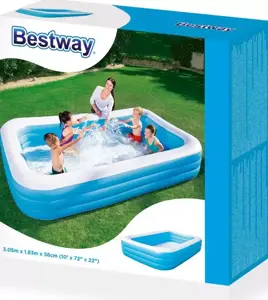 Bestway familiebad rechthoek blue deluxe 305 - afbeelding 4