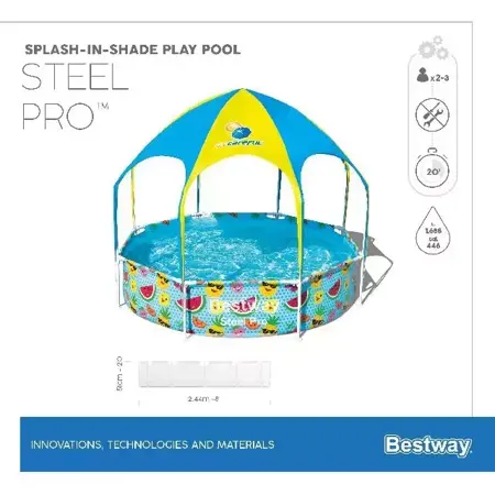 Bestway my first frame pool splash-in-shade play rond 244 - afbeelding 6