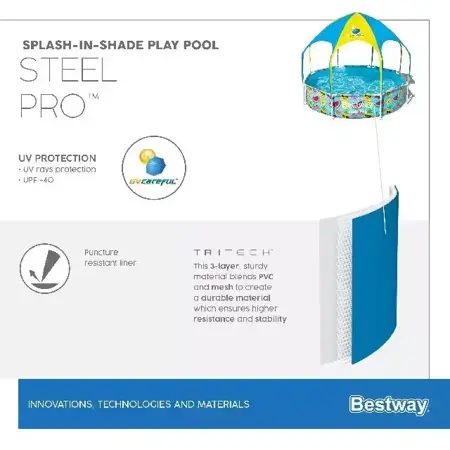 Bestway my first frame pool splash-in-shade play rond 244 - afbeelding 7