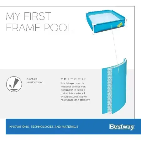 Bestway my first frame pool vierkant 122 - afbeelding 4