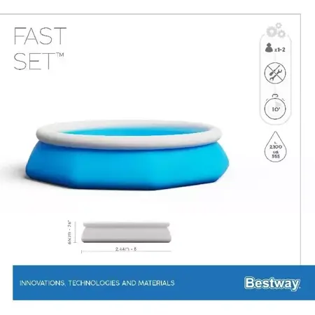 Bestway zwembad fast set set rond 244 ** - afbeelding 4