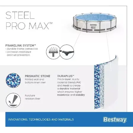 Bestway zwembad steel pro max set rond 305 - afbeelding 8