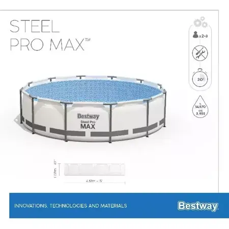 Bestway zwembad steel pro max set rond 457x107 - afbeelding 7