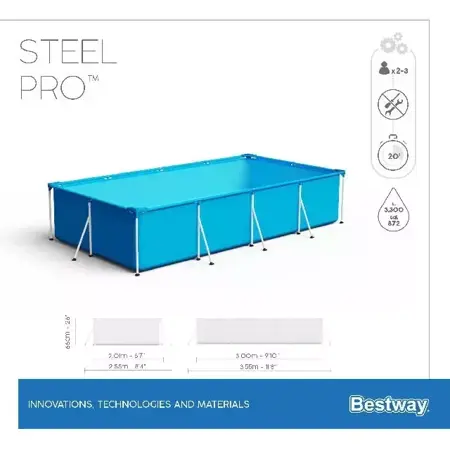 Bestway zwembad steel pro set rechthoek 300 - afbeelding 5