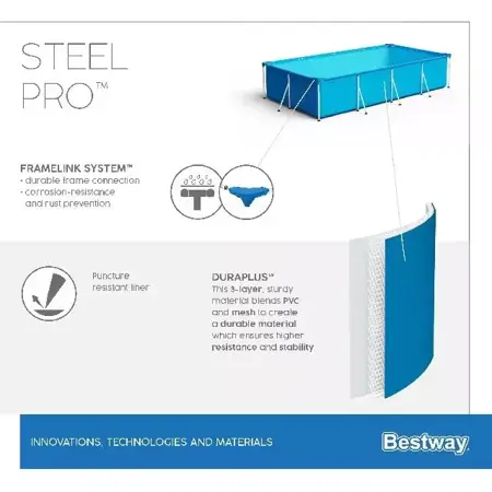 Bestway zwembad steel pro set rechthoek 300 - afbeelding 6