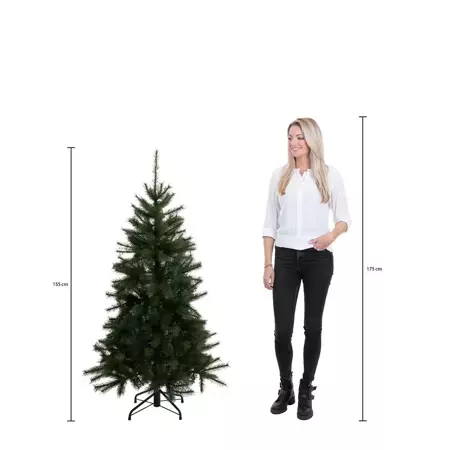 Black Box Kerstboom Brampton met led 155cm groen - afbeelding 4