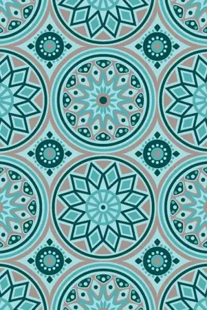 Blommie's Lifestyle buitenkleed 180x120cm c turquoise