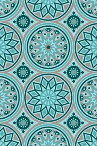 Blommie's Lifestyle buitenkleed 180x120cm c turquoise