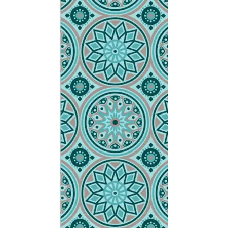 Blommie's Lifestyle buitenkleed 180x60cm m turquoise