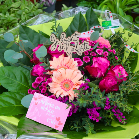 Boeket Je bent de liefste groot - Valentijnsdag