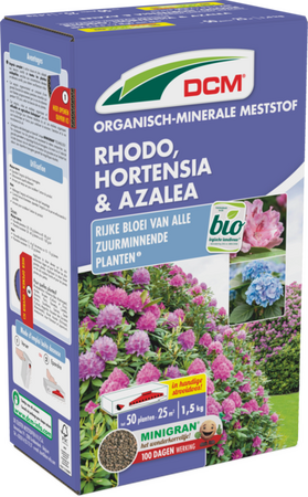 DCM Meststof Rhodo/Hortensia/Azalea (mg 1.5kg od) - afbeelding 1