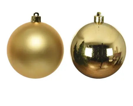 Decoris kerstballen set glas 2.5cm 24st lichtgoud - afbeelding 2