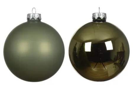 Decoris kerstballen set glas 2.5cm 24st rosemarijn  - afbeelding 2