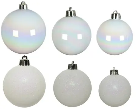 Decoris kerstballen set plastic 6cm 30st iris - afbeelding 2