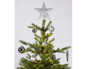 Decoris kerstballen set plastic + piek 33st zilver