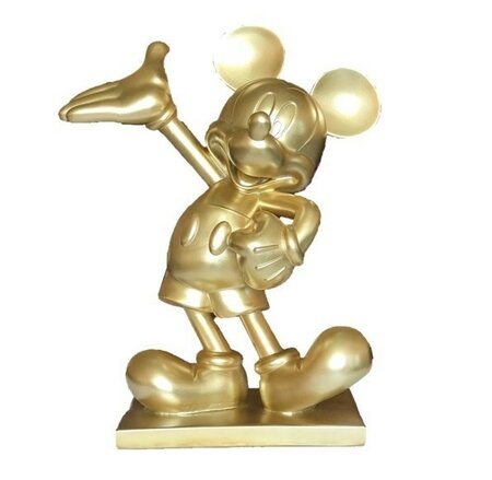 Disney Tuinbeeld 3d mickey goud 45cm