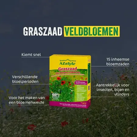 Ecostyle Graszaad inheemse veldbloemen 500g - afbeelding 2