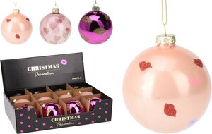 Kerstbal kusje 8cm - 1 stuk