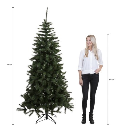 Kerstboom forest frosted 230cm groen - afbeelding 4