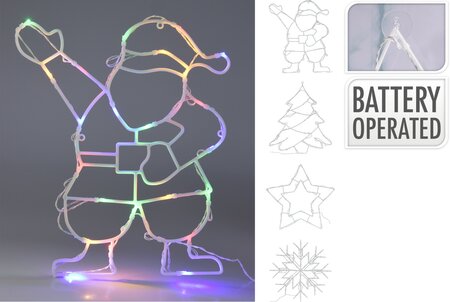 Kerstfiguur 24LED multi