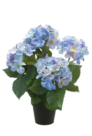 Kunstplant in Pot Hortensia Hydrangea Blauw 40cm
