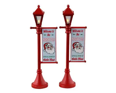 Lemax North pole lamppost s2 b/o