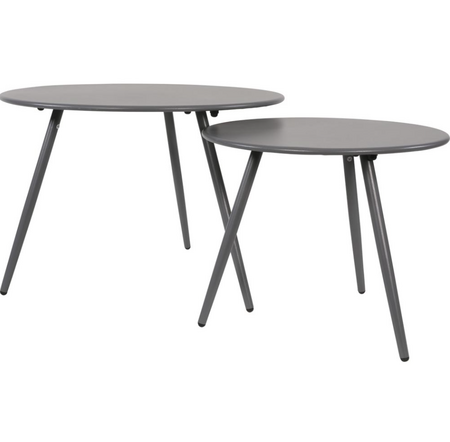 Lesli Living Bijzettafel Rafael Grijs 45cm set