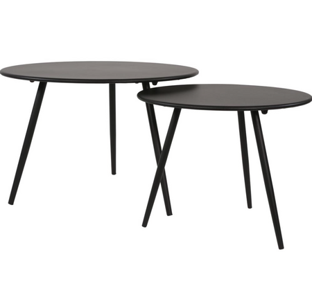 Lesli Living Bijzettafel Rafael Zwart 45cm set