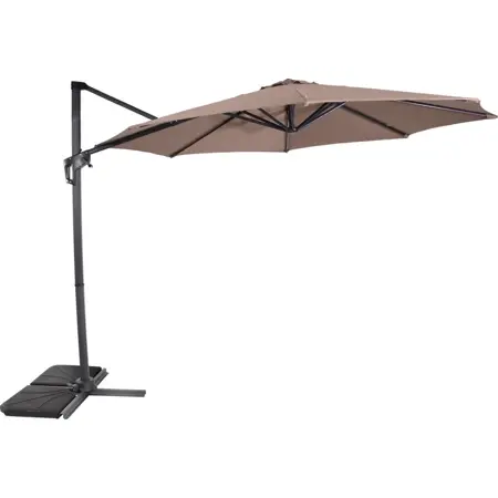 Lesli Living Zweefparasol Libra Taupe 300cm