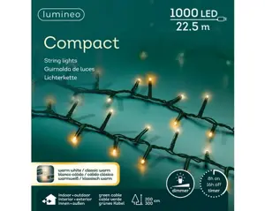 Lumineo Compact 22.5m-1000LED groen/warm wit/klassiek warm - afbeelding 1