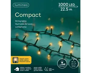 Lumineo Compact rice 22.5m-1000LED groen/klassiek warm - afbeelding 1