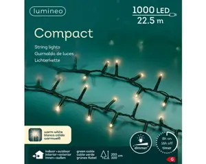 Lumineo Compact rice 22.5m-1000LED groen/warm wit - afbeelding 1