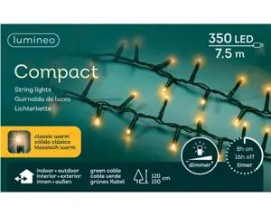 Lumineo Compact rice 7.5m-350LED groen/klassiek warm - afbeelding 1