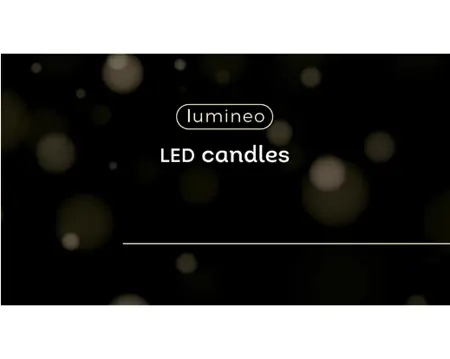 Lumineo Led kaars 15cm licht bruin/warm wit - afbeelding 3