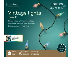 Lumineo led vintagelights 18m-180LED groen/multi - afbeelding 1