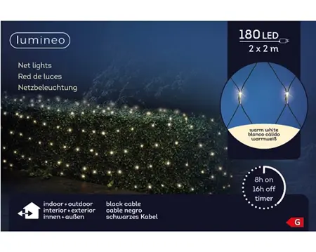 Lumineo Netverlichting 2mx2m 180LED warm wit