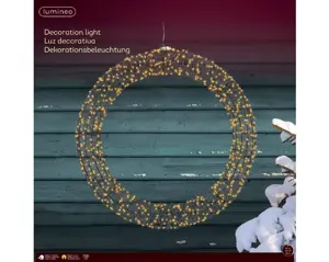 Micro led krans 58cm-720l zwart/klassiek warm