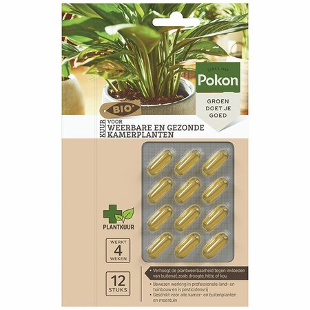 Pokon Bio Kuur Voor Weerbare en Gezonde Kamerplanten Capsules 12st - afbeelding 2