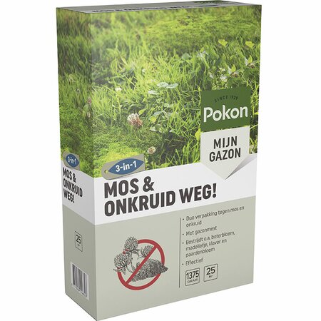 Pokon Mos en Onkruid weg 25m2 3-in-1 - afbeelding 1