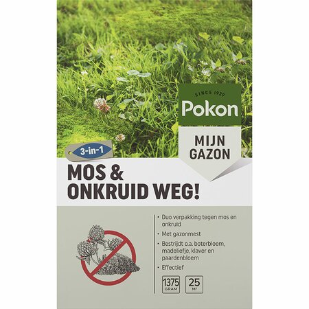 Pokon Mos en Onkruid weg 25m2 3-in-1 - afbeelding 2