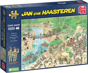 Puzzel Jan van Haasteren jungletocht 1000 stukjes - afbeelding 1