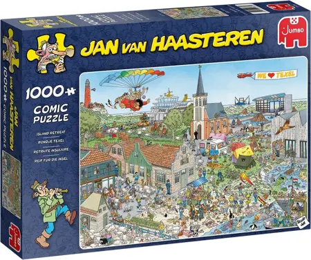 Puzzel Jan van Haasteren rondje texel 1000 stukjes - afbeelding 1