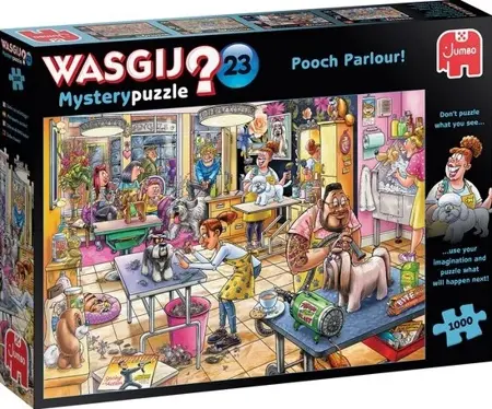 Puzzel Wasgij Mystery 23 hondentrimsalon 1000 stukjes - afbeelding 1