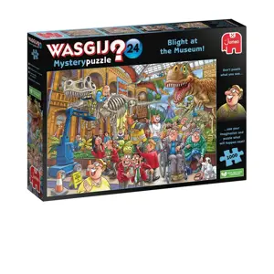 Puzzel Wasgij Mystery 24 paniek in museum 1000 stukjes - afbeelding 1