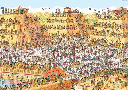 Puzzel Where's wally The Aztecs 1000 stukjes - afbeelding 2