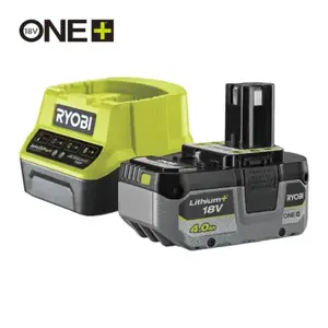 Ryobi ONE+™ 18V 1x 4,0 Ah Lithium+ accu & lader set - afbeelding 1