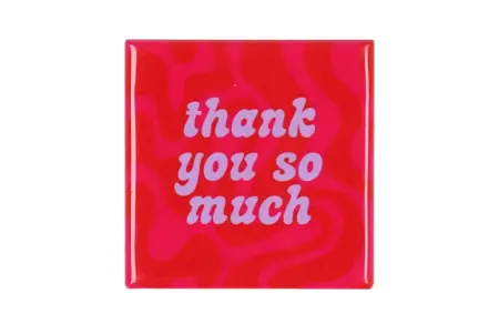 Tegeltje Thank You 10x10x1cm - afbeelding 1