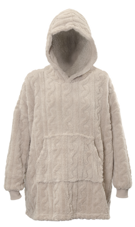 Unique Living hoodie pleun 70x50x87cm chateau grey - afbeelding 1