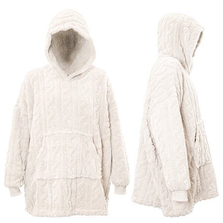 Unique Living hoodie pleun 70x50x87cm dove white - afbeelding 3