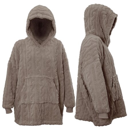 Unique Living hoodie pleun 70x50x87cm taupe - afbeelding 3